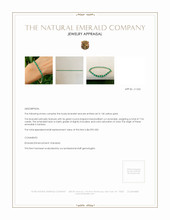 7.94 Ct.Tw.Total Carat Weight Emerald Tennis/Line Bracelet, 14K Yellow Gold Appraisal