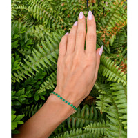 7.94 Ct.Tw. Emerald Tennis/Line Bracelet, 14K Yellow Gold Life Style