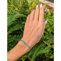 3.23 Ct.Tw. Emerald Tennis/Line Bracelet, 18K White Gold Life Style