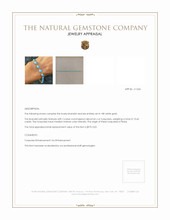 10.65 Ct.Tw. Turquoise Bezel Bracelet, 18K White Gold Appraisal