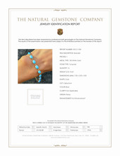 10.65 Ct.Tw.Total Carat Weight Turquoise Bezel Bracelet, 18K White Gold Scan Report