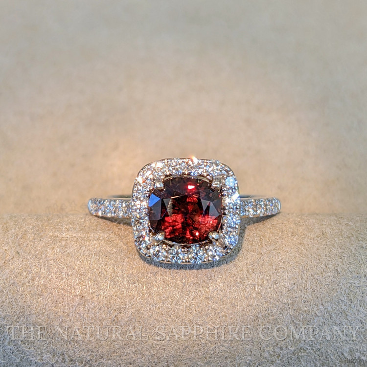 2.26 Ct. Alexandrite Natural Diamond Pave Ring, 14K White Gold