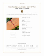 5.58&nbsp;Ct.Tw.Total Carat Weight Ruby Tennis/Line Bracelet, 14K Yellow Gold Scan Report