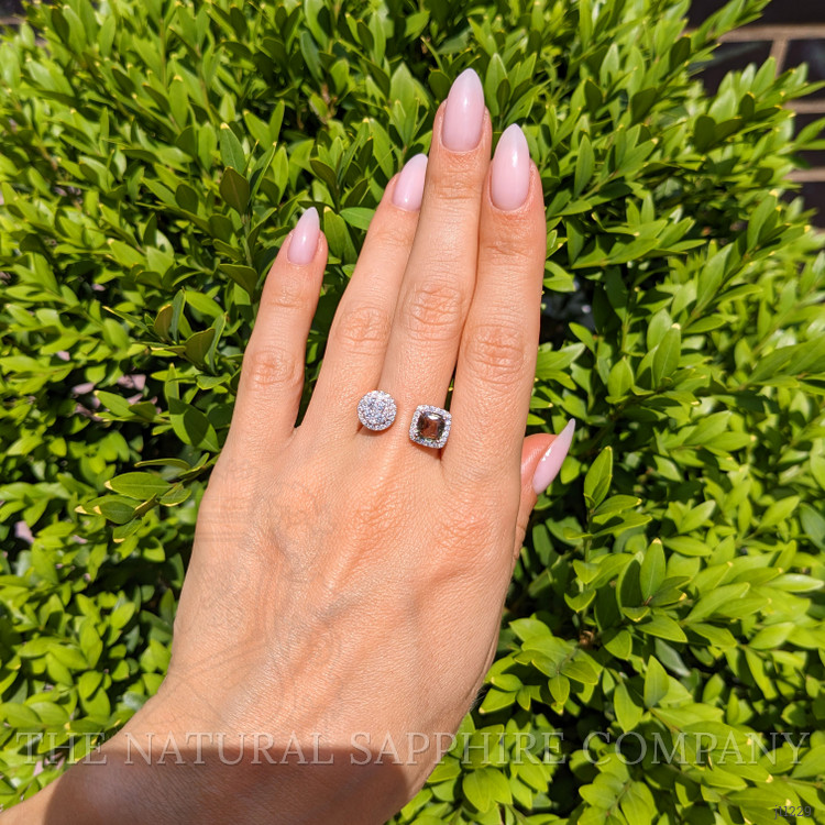 1.03 Ct. Alexandrite Natural Diamond Pave Ring, 18K White Gold