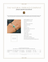 1.96 Ct.Tw. Emerald Natural Diamond Pave Bracelet, 14K Yellow Gold Scan Report