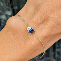 0.42 Ct.Tw. Sapphire 14K Yellow Gold bracelet