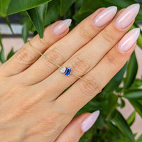 0.42 Ct.Tw. Blue Sapphire and Natural Diamond Accent Stones Bracelet, 14K Yellow Gold Life Style