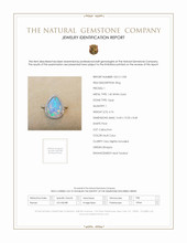 4.74 Ct. Opal Natural Diamond Pave Ring, 14K White Gold Scan Report