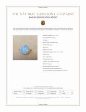 4.52 Ct. Multi Color Opal and Natural Diamond Pave Ring, 14K White Gold Scan Report