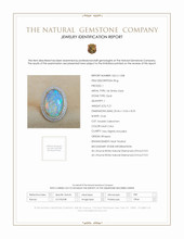9.21 Ct. Multi Color Opal and Natural Diamond Pave Ring, 14K White Gold Scan Report
