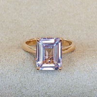 4.08 Ct. Sapphire 18K Rose Gold ring
