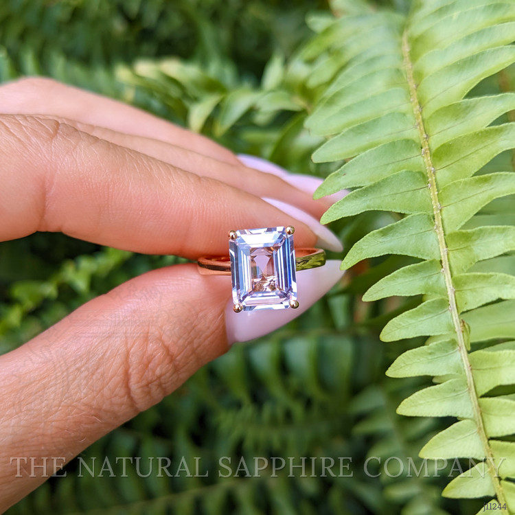 4.08 Ct. Pink Sapphire and Natural Diamond Pave Ring, 18K Rose Gold