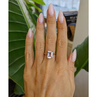 4.08 Ct. Pink Sapphire and Natural Diamond Pave Ring, 18K Rose Gold Life Style