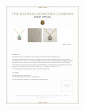 9.00 Ct. Multi Color Opal and Natural Diamond Halo Necklace, 18K Yellow Gold Appraisal