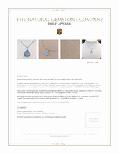 3.94 Ct. Opal Natural Diamond Pave Pendant, 14K White Gold Appraisal