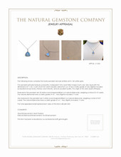 3.94 Ct. Opal Natural Diamond Pave Pendant, 14K White Gold Appraisal