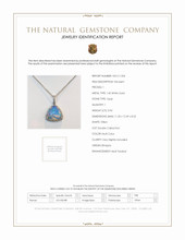3.94 Ct. Opal Natural Diamond Pave Pendant, 14K White Gold Scan Report