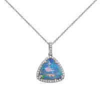 3.94 Ct. Opal 14K White Gold pendant