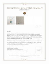 14.65 Ct. Opal Natural Diamond Pave Pendant, 14K Yellow Gold Appraisal