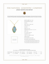 14.65 Ct. Multi Color Opal and Natural Diamond Pave Pendant, 14K Yellow Gold Scan Report
