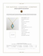 14.65 Ct. Opal Natural Diamond Pave Pendant, 14K Yellow Gold Scan Report
