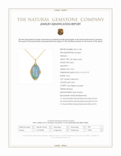 14.65 Ct. Multi Color Opal and Natural Diamond Pave Pendant, 14K Yellow Gold Scan Report