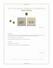 0.35 Ct.Tw. Emerald Studs Earrings, 14K Yellow Gold Appraisal