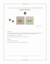 0.35 Ct.Tw.Total Carat Weight Emerald Studs Earrings, 14K Yellow Gold Appraisal