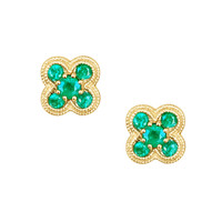 0.35 Ct.Tw. Emerald 14K Yellow Gold earring