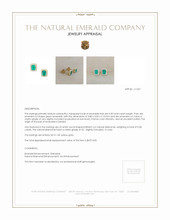 0.35 Ct.Tw. Emerald Natural Diamond Studs Earrings, 14K Yellow Gold Appraisal