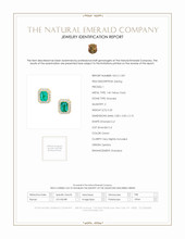 0.35 Ct.Tw. Emerald Natural Diamond Studs Earrings, 14K Yellow Gold Scan Report