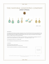 23.54 Ct.Tw.Total Carat Weight Multi Color Opal and Natural Diamond Pave Earrings, 14K Yellow Gold Appraisal