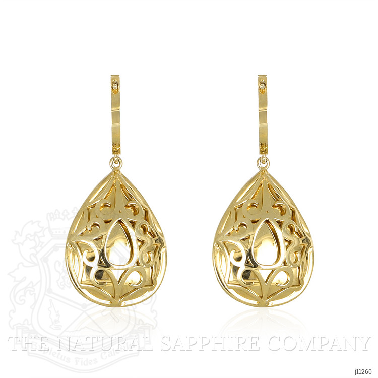 23.54 Ct.Tw. Opal Natural Diamond Pave Earrings, 14K Yellow Gold