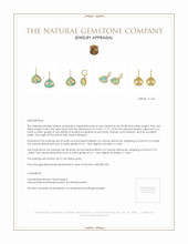 25.38 Ct.Tw.Total Carat Weight Multi Color Opal and Natural Diamond Pave Earrings, 14K Yellow Gold Appraisal
