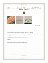 4.20 Ct.Tw.Total Carat Weight Emerald Tennis/Line Bracelet, 14K Yellow Gold Appraisal