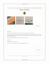 4.20 Ct.Tw. Emerald Tennis/Line Bracelet, 14K Yellow Gold Appraisal