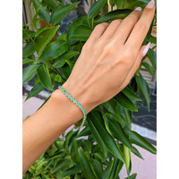 4.20&nbsp;Ct.Tw.Total Carat Weight Emerald Tennis/Line Bracelet, 14K Yellow Gold Life Style