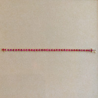 10.18 Ct.Tw. Ruby Tennis/Line Bracelet, 14K Yellow Gold Image