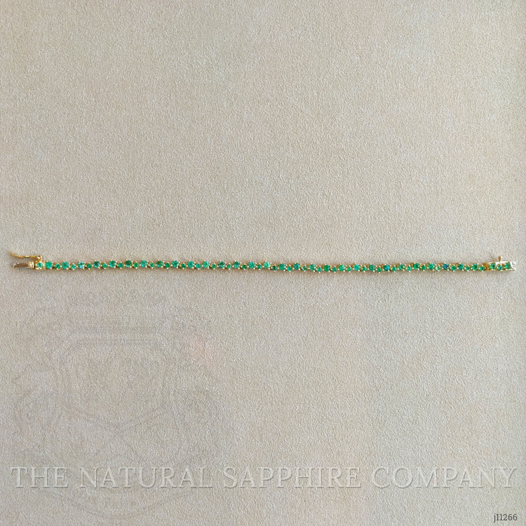 1.54 Ct.Tw. Emerald Emerald Tennis/Line Bracelet, 14K Yellow Gold