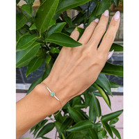 0.16 Ct.Tw. Emerald Natural Diamond Pave Bracelet, 14K Yellow Gold Life Style