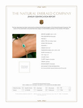 0.47 Ct.Tw. Emerald Natural Diamond Halo Bracelet, 14K Yellow Gold Scan Report
