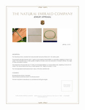2.55 Ct.Tw.Total Carat Weight Emerald and Natural Diamond Tennis/Line Bracelet, 14K Yellow Gold Appraisal