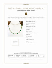 9.35 Ct. Emerald Natural Diamond Accent Stones Necklace, 14K Yellow Gold Scan Report