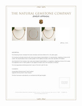 7.40 Ct. Sapphire Sapphire Bezel Necklace, 14K Yellow Gold Appraisal