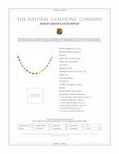 7.40 Ct.Tw.Total Carat Weight Sapphire, Amethyst, Emerald, Ruby, Aquamarine and Citrine Bezel Necklace, 14K Yellow Gold Scan Report