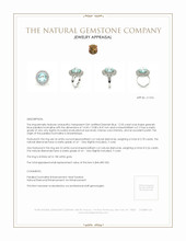 12.55 Ct. Paraiba Tourmaline Natural Diamond Pave Ring, 18K White Gold Appraisal