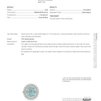 12.55 Ct. Paraiba Tourmaline Natural Diamond Pave Ring, 18K White Gold Scan Report