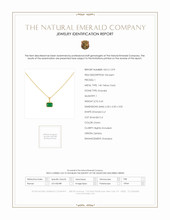 0.65 Ct. Emerald Bezel Pendant, 14K Yellow Gold Scan Report
