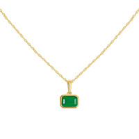 0.65 Ct. Emerald 14K Yellow Gold pendant