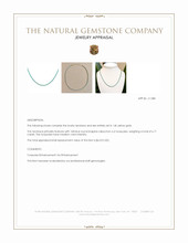 6.71 Ct. Blue Turquoise Accent Stones Necklace, 14K Yellow Gold Appraisal